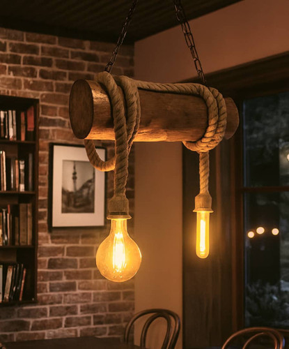 لوستر سقفی چوبی کلاسیک کد 101