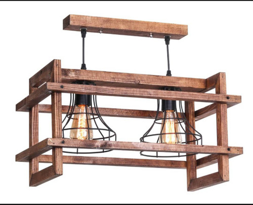 لوستر سقفی چوبی کلاسیک کد 109